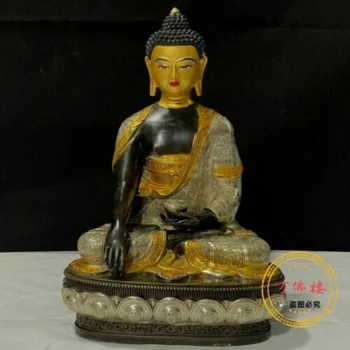 12-дюймовая 30-сантиметровая бронзовая позолоченная статуя Будды буддизма Шакьямуни Будда Джодамо Сидадо