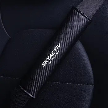 2 шт. Чехол для ремня безопасности автомобиля, подушка для ремня безопасности автомобиля, защита плеча водителя для Mazda Skyactiv, накладки для ремней безопасности автомобиля