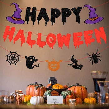 2023 Баннер Happy Halloween, Гирлянда для украшения дома на Хэллоуин, декор для детей, Сувениры для детей, Ужасный креативный подарок на Хэллоуин