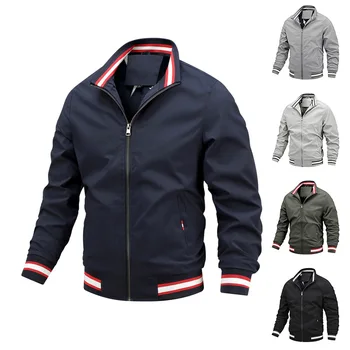 2023New Foreign Trade Мужское свободное спортивное пальто на молнии среднего возраста, мужская зимняя куртка-бомбер, мужская куртка-бомбер  