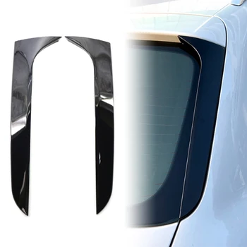 2x Боковых спойлера заднего стекла автомобиля Canard Splitter Декоративная отделка для Audi A4 B8 Allroad Avant 2009-2016 Глянцевый черный ABS пластик