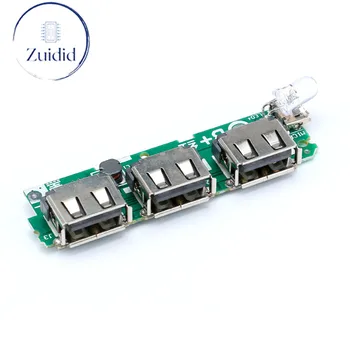3 USB от 3 В до 5 В 2A Мобильный Блок Питания Зарядное Устройство Модуль Контроллера Модуль Повышающего Питания Модуль Зарядки Литиевой Батареи LED