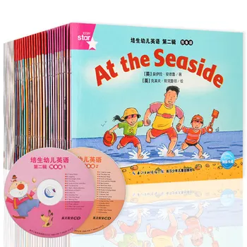 35 книг / набор для раннего обучения английскому языку, книжка с картинками, Книга рассказов для маленьких детей, том 2 с компакт-диском