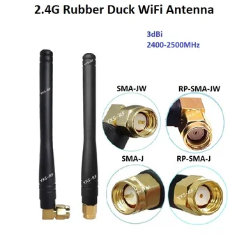 3dB 2.4 G Резиновая Утка Антенна L-Типа WiFi Антенна SMA Штекерный Разъем под Прямым Углом для Беспроводного Маршрутизатора Bluetooth WiFi Модуль Zigbee