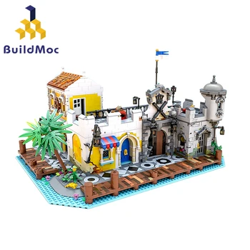 BuildMoc Island House Bricks Lagoon Lockup Revisited Port Town Набор строительных блоков 21322 Seaside Brick Toys Подарки для детей