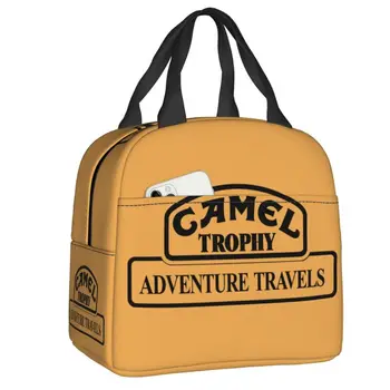 Camel Trophy Adventure Travels Изолированная сумка для ланча для женщин, термосумка-холодильник, термосумка для ланча, контейнер для еды для пикника, сумка-тоут