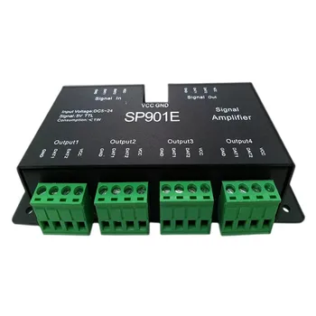 DC5V-24V SP901E Светодиодный Усилитель сигнала светодиодный SPI контроллер 4CH группа для WS2812 2811 dmx512 светодиодные пиксели полосы волшебный модуль