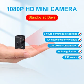 HD 1080P MD29 Mini Cam PIR Видеокамера Задний Зажим DV Smart Camera Recorder С Активацией Движения Тела Маленькая Камера-Няня для Автомобиля