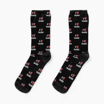 I love taxes Socks забавный подарок мужские теннисные забавные носки man
