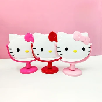 Kawaii New Sanrio Hello Kitty Настольные зеркала для макияжа Могут выдерживать настольные мультяшные зеркала Для студенток общежития, милый подарок для девочек