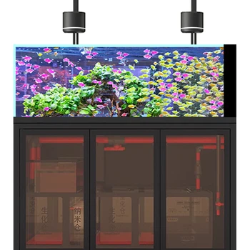 Lanshou донный фильтр, прозрачный резервуар для ручья, аквариум с золотой рыбкой, экологический аквариум с водной травой, аквариум для домашней гостиной