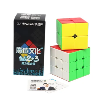 Moyu 2 шт./компл. Скорость Кубирования MofangJiaoshi 2x2 3x3 Meilong Magic Cubes Set Pack Cubo Magico Развивающие Пазлы Игрушки Подарок Для Детей