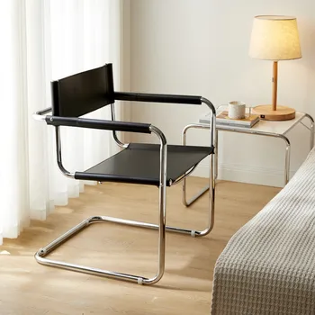 Nordic Трубчатый стул из нержавеющей стали Net Red Ins Wind Кресло Офисное Кресло для отдыха
