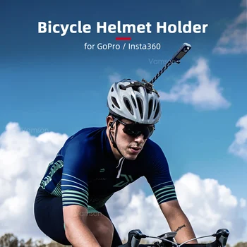 Vamson для Insta360 X3 One X2 Регулируемый Выдвижной Держатель Ремня Велосипедного Шлема для Insta360 X3 для GoPro Hero 11 10 9 Аксессуары