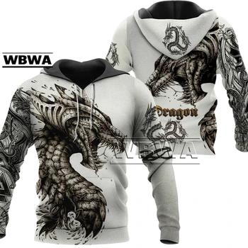 WBWA Tattoo and Dungeon Dragon с 3D принтом Унисекс, Роскошная толстовка, мужская толстовка, Уличная одежда, пуловер, повседневная куртка, спортивный костюм KL277