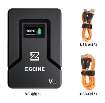 ZGCINE Battery V-образный Аккумулятор ZG-V50 V99 V160 14,8 V V-Образный Блок питания Type-C С поддержкой USB Быстрой Зарядки Для Камеры
