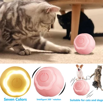 Автоматические Умные Кошки Pet Ball Bounce Pet Ball Для Кошек Электрические Аксессуары Self Rolling Moving To Interactive Cat Toys Игрушки