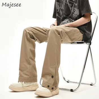 Брюки-карго, мужские облегающие винтажные тактические брюки M-3XL, красивая уличная одежда в американском ретро стиле, подростковый хип-хоп, универсальный дизайнер Штаны