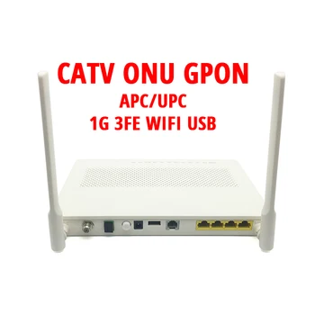 Высококачественный EG8143A5 CATV GPON / EPON XPON ONU ONT с поддержкой 1GE + 3FE + 1VOIP + 2.4G WIFI + оптоволокно CATV FTTH английская версия