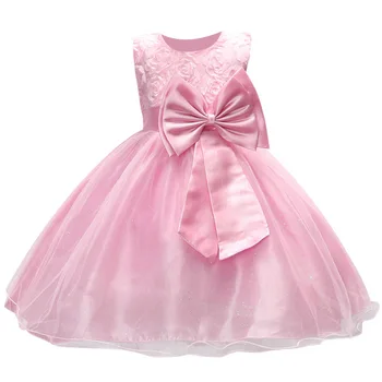 Детские платья для девочек, летнее платье для девочек, розовое платье Помпадур, детское платье с цветочным узором, детское платье для девочек