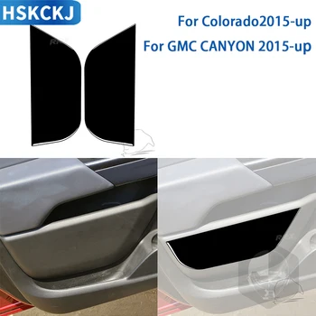 Для Chevrolet Colorado/GMC CANYON 2015-up Аксессуары для автомобиля Черный пластиковый интерьер Передней двери, коробка для хранения, накладка, наклейка
