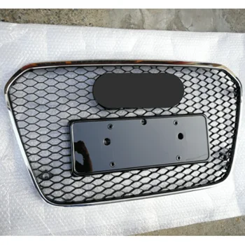 Для RS6 Стиль Передняя Спортивная Шестигранная Сетка Сотовая Решетка Капота Черный для Audi A6/S6C7 2012 2013 2014 2015 аксессуары для стайлинга автомобилей
