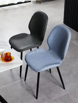 Домашний обеденный стул в скандинавском стиле, Технологичная ткань, Простой Повседневный стул для переговоров, Итальянская Легкая Роскошная столовая для маникюра и макияжа