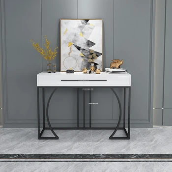 Итальянские железные консольные столы Мебель для гостиной, Консольный стол для входа, светильник, Роскошное ультраузкое украшение стен, шкаф на веранде