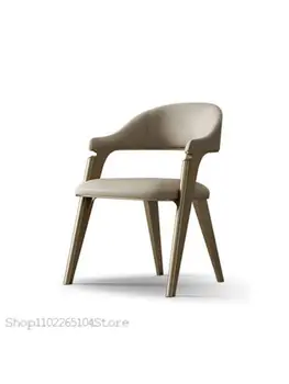 Итальянский Минималистичный Легкий Роскошный Изготовленный на заказ Ретро-обеденный стул высокого класса, современный Простой Кожаный стол и стул из нержавеющей стали