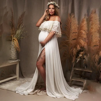 Кисточки Одежда для беременных Платья для фотосессии беременных Женщин Костюм Элегантное платье Matemity Sukienka Photography Vestidos