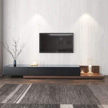 Мобильный телевизор напольные консоли шкаф деревянный Черный низкая роскошь скандинавская подставка для ТЕЛЕВИЗОРА гостиная mueble TV современная салонная мебель MQ50DS