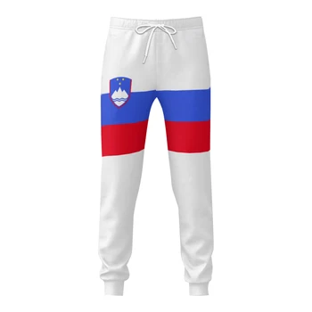 Мужские спортивные штаны с карманами под флаг Словении, джоггеры для мужчин, спортивные повседневные спортивные штаны с завязками