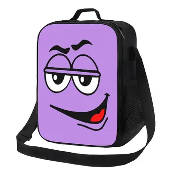 Мультяшная сумка для ланча с шоколадно-красной конфетной поверхностью для школьного офиса, портативный кулер, термос для ланча для женщин и детей