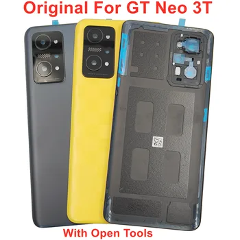 Оригинальная Новая Крышка Батарейного Отсека Для Realme GT Neo 3T Крышка Задней Двери Neo3T Задняя Панель корпуса Чехол + Клей Для Объектива камеры 6.62