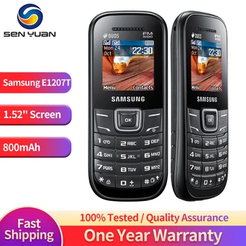 Оригинальный разблокированный мобильный телефон Samsung E1207 2G с двумя SIM-картами, 1,52 