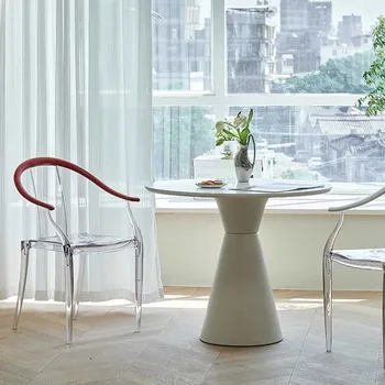 Расслабьтесь Прозрачные Стулья для гостиной Удобные Кухонные Офисные стулья Современная Роскошная дизайнерская мебель для чтения Sillon для патио