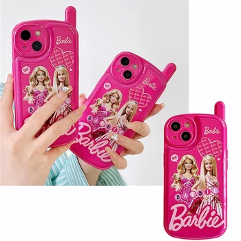 Ретро чехол для мобильного телефона Kawaii Barbie для 11 12 13 14 Pro Max Силиконовый для девочек из аниме-мультфильмов, противоударный защитный чехол, подарки, игрушки