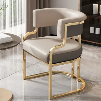 Роскошные обеденные стулья в скандинавском стиле, современные металлические дизайнерские кресла для отдыха, Портативная Многофункциональная мебель Silla Comedor