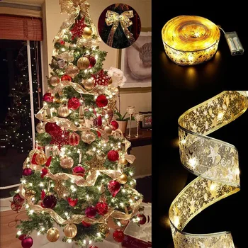 Светодиодная лента, световая лента, теплая / красочная световая декоративная лента, светодиодное украшение своими руками для дома, Рождественский новогодний декор 2024 года