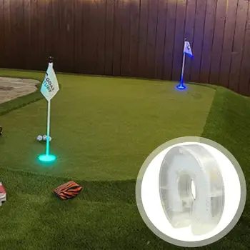 Светодиодная подсветка лунки для гольфа, Красочная U-образная лампа для лунки для гольфа, зеленая лампа для гольфа на заднем дворе, Светящаяся лампа, Аксессуары для ночного гольфа, Зеленый тренажер для гольфа