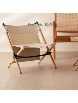 Скандинавское кресло с откидной спинкой, обеденный перерыв, Балкон, Домашний отдых, кресло с откидной спинкой, кемпинг на открытом воздухе, Маленький портативный простой ленивый стул