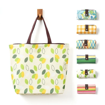 Складная хозяйственная сумка-тоут Женская Повседневная Эко Многоразовая сумка для покупок с цветочной пуговицей, дорожная однотонная сумка, сумки для покупок