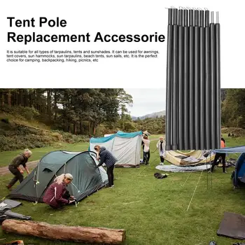 Складной брезентовый шест длиной 2 метра, стержень для тента, Складная опорная стойка для палатки, палки для укрытия от солнца для кемпинга, аксессуары для палатки
