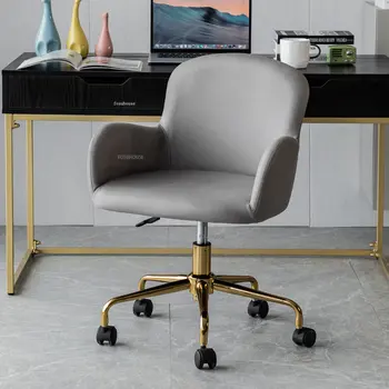 Современные кожаные офисные кресла на подъемнике, Вращающееся игровое кресло на колесиках, Офисная мебель, Легкое роскошное Удобное компьютерное кресло