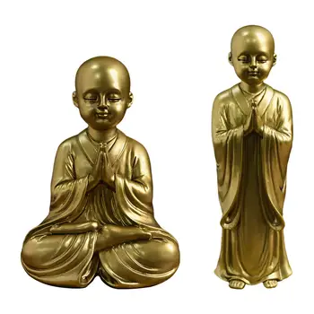 Статуя Будды Украшение для автомобиля в помещении Изделия из смолы для декора стола в гостиной