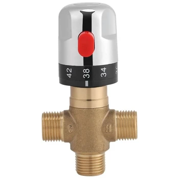 Термостатический смесительный клапан из цельной латуни G1 / 2 Для душевой системы, труба для контроля температуры воды, термостат для бассейна