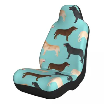Универсальные чехлы для автомобильных сидений с рисунком домашних собак, Защитные чехлы для передних сидений, защитные чехлы для грузовиков, фургонов, внедорожников, Защитные Аксессуары для сидений