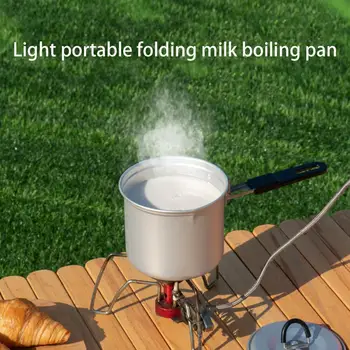 Универсальный легко моющийся Пищевой Походный горшок для приготовления молока для кемпинга Походные принадлежности Походный горшок для приготовления пищи на открытом воздухе Походный горшок