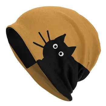 Черная кошка Унисекс Капот Тонкие наружные двухслойные Тонкие шляпы для мужчин и женщин
