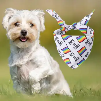 Шарф для домашних животных, нагрудник для домашних животных, легкий Декоративный Стильный Радужный флаг, бандана для собак, щенков и кошек